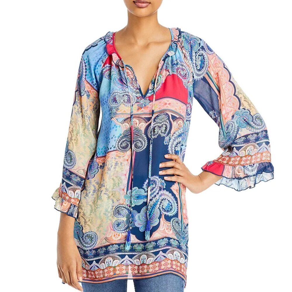 Johnny Was Daria Easy Paisley Tunic Size XL